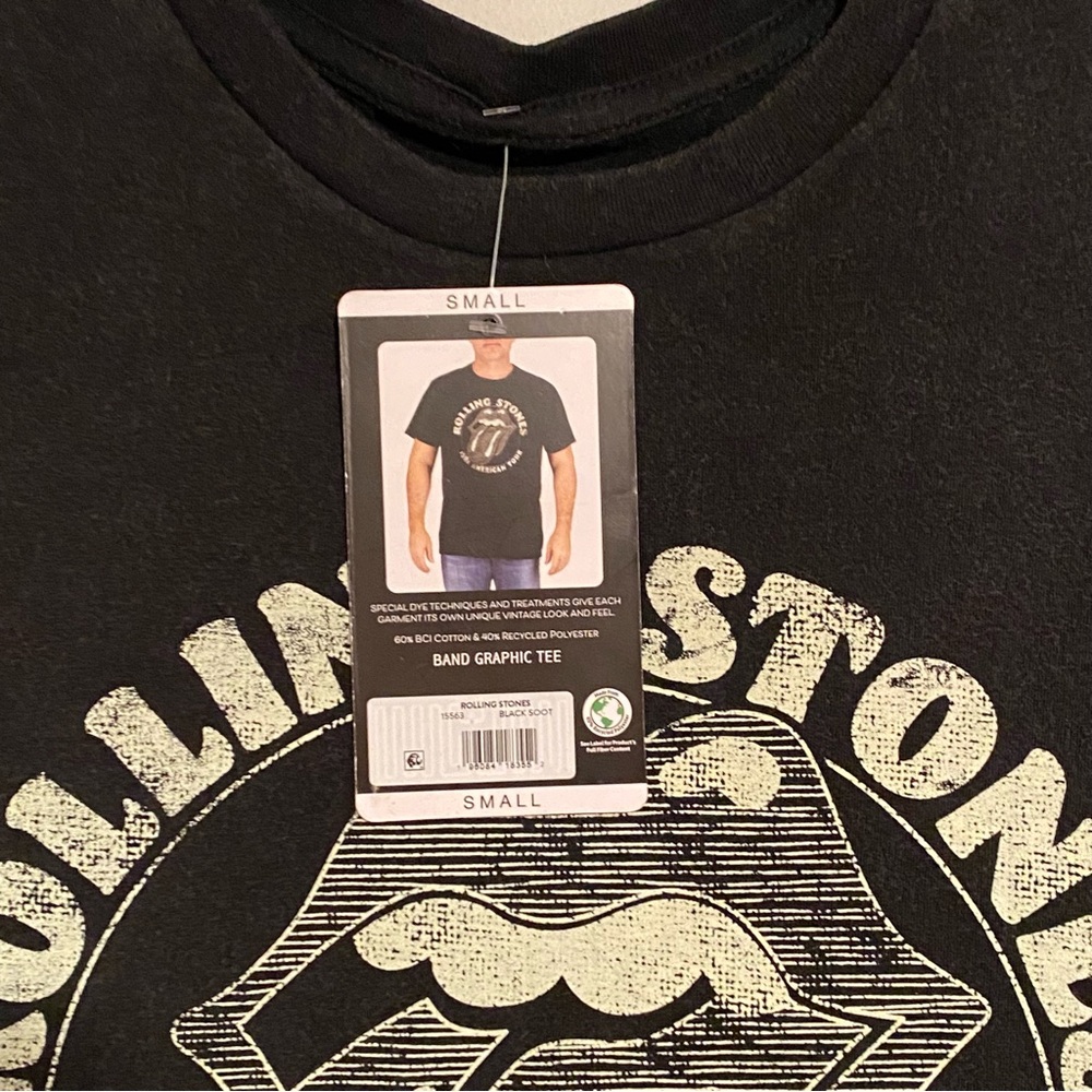 Rolling Stones Awesome Graphic Band Tee NWT Super Soft Comfy Black Size Small - Picture 6 of 6